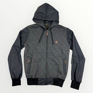 Corazzo Mens Quilted Fleece Lined Hooded Jacket Riding Made In Turkey Grey Small